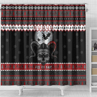 Vikings Christmas Shower Curtain Fa La La La Fus Ro Dah - Wonder Print Shop