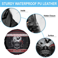 Vikings Christmas Spare Tire Cover Fa La La La Fus Ro Dah - Wonder Print Shop