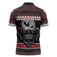 Vikings Christmas Zipper Polo Shirt Fa La La La Fus Ro Dah - Wonder Print Shop