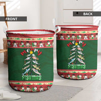 Fishing Christmas Laundry Basket Merry Fishmas - Wonder Print Shop