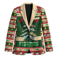 Fishing Christmas Blazer Merry Fishmas - Wonder Print Shop