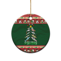 Fishing Christmas Ceramic Ornament Merry Fishmas - Wonder Print Shop