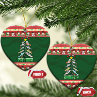 Fishing Christmas Ceramic Ornament Merry Fishmas - Wonder Print Shop