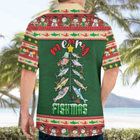 Fishing Christmas Hawaiian Shirt Merry Fishmas - Wonder Print Shop