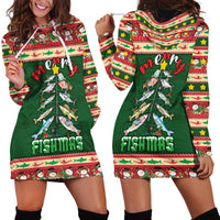Fishing Christmas Hoodie Dress Merry Fishmas - Wonder Print Shop