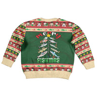 Fishing Christmas Kid Ugly Christmas Sweater Merry Fishmas - Wonder Print Shop