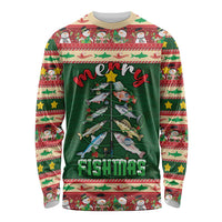 Fishing Christmas Long Sleeve Shirt Merry Fishmas - Wonder Print Shop