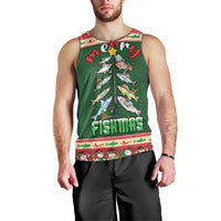 Fishing Christmas Men Tank Top Merry Fishmas - Wonder Print Shop