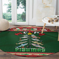 Fishing Christmas Round Carpet Merry Fishmas - Wonder Print Shop