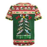 Fishing Christmas Rugby Jersey Merry Fishmas - Wonder Print Shop