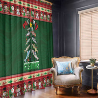 Fishing Christmas Window Curtain Merry Fishmas - Wonder Print Shop