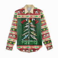 Fishing Christmas Women Casual Shirt Merry Fishmas - Wonder Print Shop