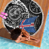Viking Iceland Beach Blanket Icelander Viking Ship