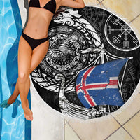 Viking Iceland Beach Blanket Icelander Viking Ship