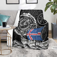 Viking Iceland Blanket Icelander Viking Ship