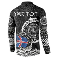 Personalized Viking Iceland Button Sweatshirt Icelander Viking Ship