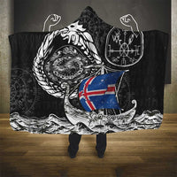 Viking Iceland Hooded Blanket Icelander Viking Ship