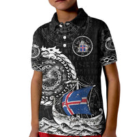 Personalized Viking Iceland Kid Polo Shirt Icelander Viking Ship