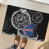 Viking Iceland Rubber Doormat Icelander Viking Ship