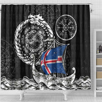 Viking Iceland Shower Curtain Icelander Viking Ship