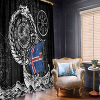 Viking Iceland Window Curtain Icelander Viking Ship
