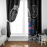 Viking Iceland Window Curtain Icelander Viking Ship