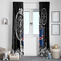Viking Iceland Window Curtain Icelander Viking Ship