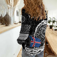 Personalized Viking Iceland Women Casual Shirt Icelander Viking Ship