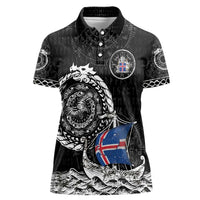 Personalized Viking Iceland Women Polo Shirt Icelander Viking Ship