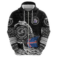 Personalized Viking Iceland Zip Hoodie Icelander Viking Ship