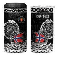 Personalized Viking Norway 4 in 1 Can Cooler Tumbler Norwegian Viking Ship