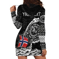 Personalized Viking Norway Hoodie Dress Norwegian Viking Ship