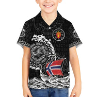 Personalized Viking Norway Kid Hawaiian Shirt Norwegian Viking Ship