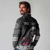 Personalized Viking Norway Long Sleeve Polo Shirt Norwegian Viking Ship