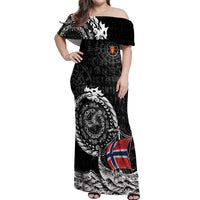 Personalized Viking Norway Off Shoulder Maxi Dress Norwegian Viking Ship