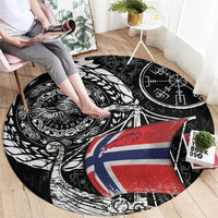 Viking Norway Round Carpet Norwegian Viking Ship