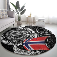 Viking Norway Round Carpet Norwegian Viking Ship