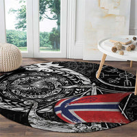Viking Norway Round Carpet Norwegian Viking Ship