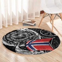 Viking Norway Round Carpet Norwegian Viking Ship