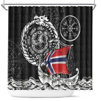 Viking Norway Shower Curtain Norwegian Viking Ship