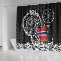Viking Norway Shower Curtain Norwegian Viking Ship