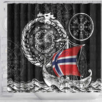 Viking Norway Shower Curtain Norwegian Viking Ship
