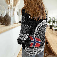 Personalized Viking Norway Women Casual Shirt Norwegian Viking Ship