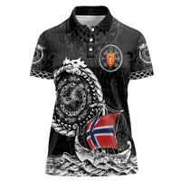 Personalized Viking Norway Women Polo Shirt Norwegian Viking Ship