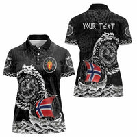 Personalized Viking Norway Women Polo Shirt Norwegian Viking Ship