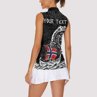 Personalized Viking Norway Women Sleeveless Polo Shirt Norwegian Viking Ship