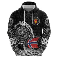 Personalized Viking Norway Zip Hoodie Norwegian Viking Ship