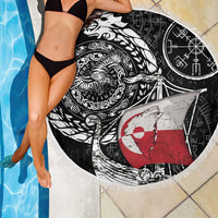 Viking Greenland Beach Blanket Greenlander Viking Ship