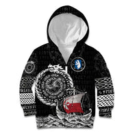 Personalized Viking Greenland Kid Hoodie Greenlander Viking Ship