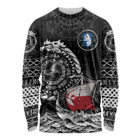 Personalized Viking Greenland Long Sleeve Shirt Greenlander Viking Ship